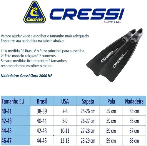 Miniatura 3 de Cressi Aletas largas reactivas de buceo libre - Alto rendimiento, buen control - Gara 2000 HF: Made in Italy