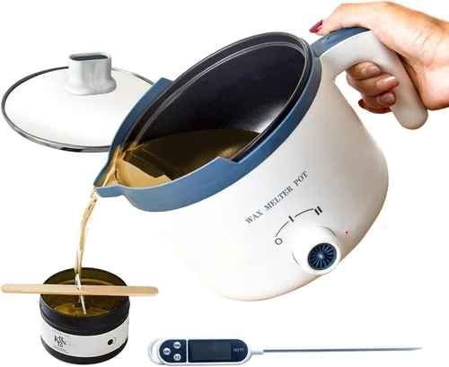 Miniatura 10 de Kit de olla de fusión de cera con derretidor de cera eléctrico, kit de suministros de fabricación de velas profesional con escala digital