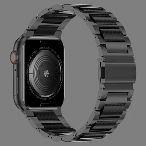 Miniatura 2 de iiteeology Correa de carbono compatible con Apple Watch de 49/46/45/44/1.654 in, 42 Series 11/41/40/1.496 in, correa de fibra de carbono genuina