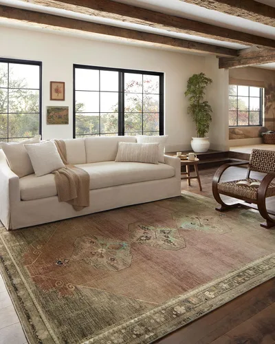 Loloi Magnolia Home de Joanna Gaines Sinclair Collection SIN-06 - Alfombra decorativa tradicional de 2 pies 3 pulgadas x 3 pies 9 pulgadas, altura