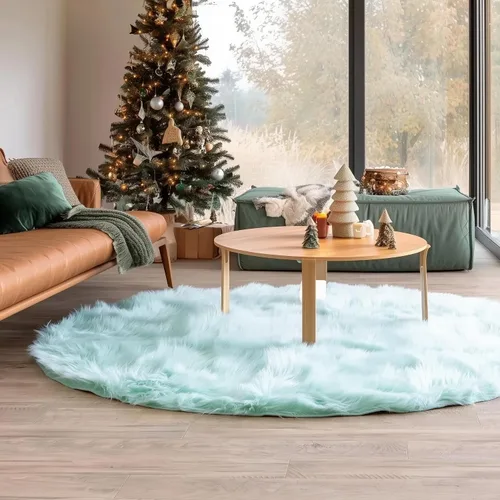 Miniatura 74 de Super Area Rugs - Alfombra de piel de oveja suave y esponjosa Gris oscuro