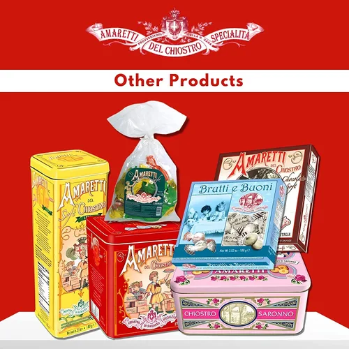 Miniatura 9 de Amaretti Chiostro di Sarrono Galletas crujientes – Snacks sin gluten – Lata de galletas italianas – Galletas gourmet tradicionales – Galletas