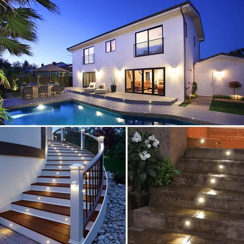 Miniatura 3 de lámpara LED decorativa de bajo voltaje de 1 vatio, impermeable, para exteriores, patio, jardín, escaleras Blanco cálido