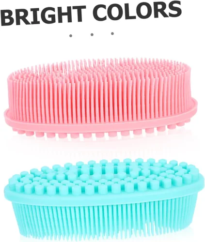 Miniatura 7 de Ipetboom Cepillo de baño sensorial de silicona para niño y niña, exfoliante de doble cara, peine de masaje suave para estimulación táctil