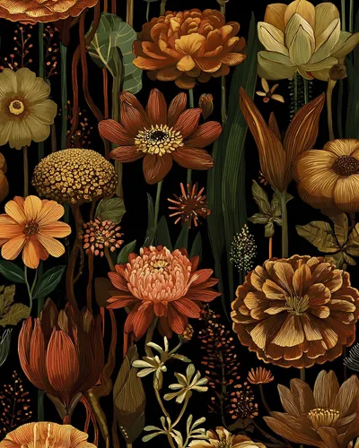 Miniatura 14 de BOKEBEVE Papel Pintado Vintage de Despegar y Pegar Hojas Papel de Contacto Oro Negro Floral para Estante de Libros Forro de Cajón Amigable