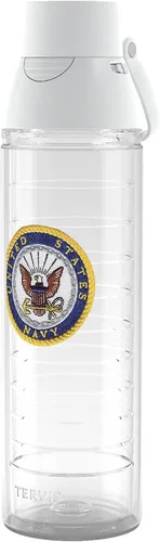 Miniatura 13 de Tervis Vaso aislado de doble pared con logotipo azul marino fabricado en Estados Unidos mantiene las bebidas frías y calientes, 10 onzas, ondulado