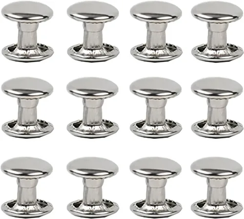 Miniatura 12 de 300 juegos de remaches de cuero, remaches de doble tapa, tachuelas tubulares de metal, reparaciones, decoración, accesorios de manualidades