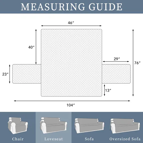 Miniatura 6 de ISSUNTEX Fundas de sofá de dos plazas con doble protección 100% impermeables para sala de estar, fundas para sofá de 2 cojines, protector de muebles
