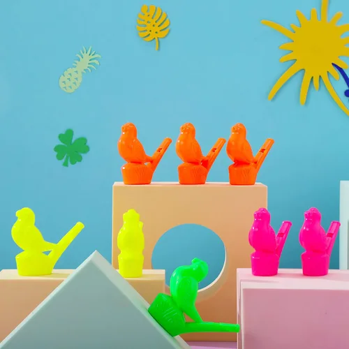 Miniatura 7 de Sumind 24 piezas de silbato de agua para pájaros, silbatos de fiesta, juguetes coloridos novedosos de agua, currucas de agua, instrumento musical