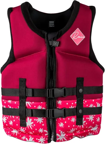 Miniatura 8 de RONIX Girl's Laguna CGA Life Vest Durable Neoprene Coast Guard Approved Swimming Life Jacket for Boating and Watersports with Plush Inner & Back