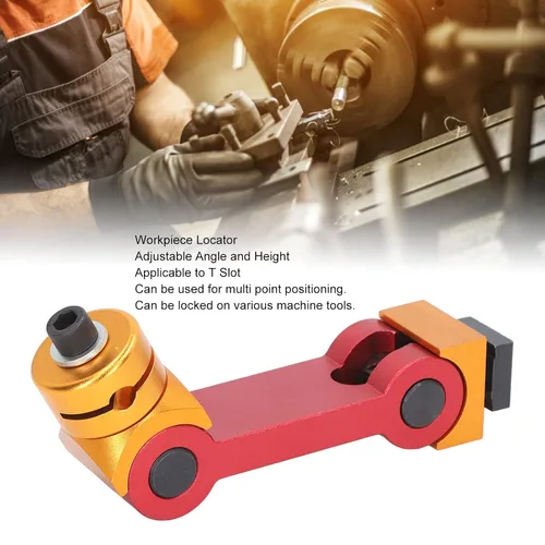 Miniatura 2 de Localizador de parada de tornillo de banco ajustable para pieza de trabajo de ranura CNC T, molino de posicionamiento preciso molino de tornillo