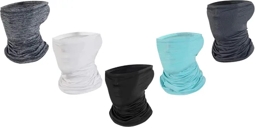 Polaina de cuello con protección UV para el sol, bandanas, bufanda, diadema, paquete de 5