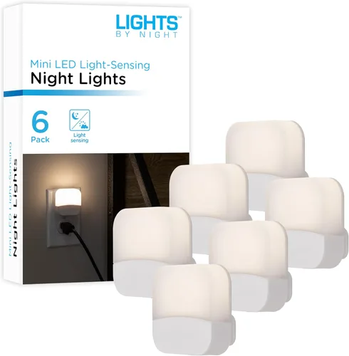 Lights by Night Luz nocturna enchufable para decoración de dormitorio, decoración de apartamento, luces LED, iluminación ambiental, sensor de