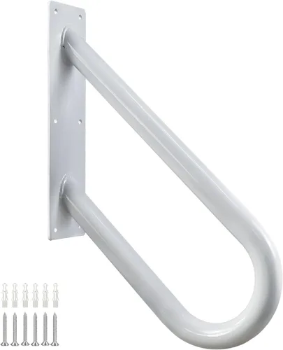 Miniatura 9 de Pasamanos para escalones al aire libre, montaje en pared, barandillas para 1-3 escalones, pasamanos en forma de U con acabado negro mate, pasamanos