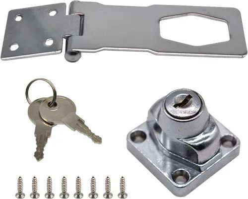 Miniatura 4 de 2 cerraduras de cerrojo con llave de 4 "x 1-5/8" pestillo de seguridad cerradura de puerta con llave