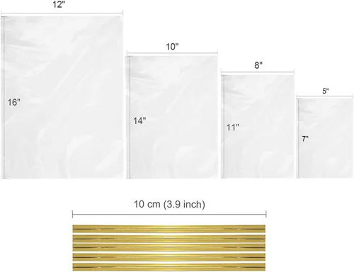 Miniatura 2 de Bolsas de celofán transparentes Zcintert, 200 piezas - 5 x 7 pulgadas (2 mils), bolsas de regalo de plástico para caramelos, favores de fiesta, 200