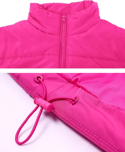 Miniatura 5 de APAFES Chaleco acolchado de invierno para mujer, ligero, cuello alto, manga corta, acolchado, con bolsillos