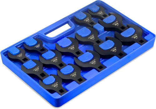 Juego de llave de pie de cuervo, 14 piezas, 1/2" de transmisión, llaves de pie de cuervo métricas de 27 a 50 mm, juego de llaves de pie de cuervo de