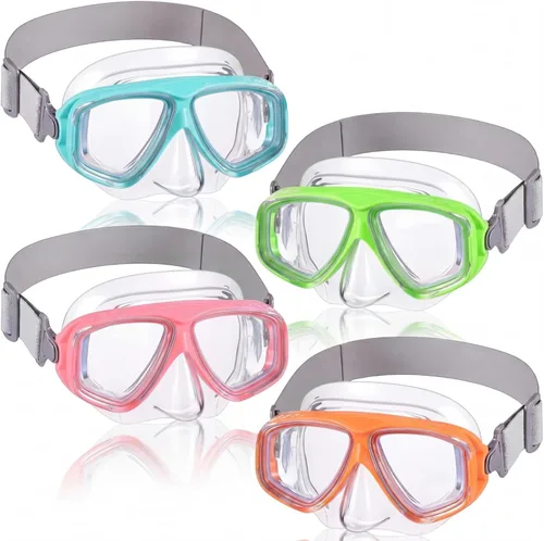 Miniatura 16 de Flutesan Gafas de natación para niños y jóvenes con cubierta para la nariz, correa elástica, máscara de buceo, natación, impermeable, gafas