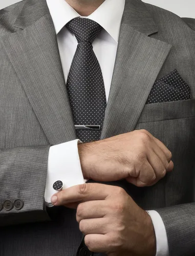 Miniatura 34 de Juego de corbata de regalo para hombre, corbata sedosa, bolsillo cuadrado, clips de corbata, gemelos para hombres