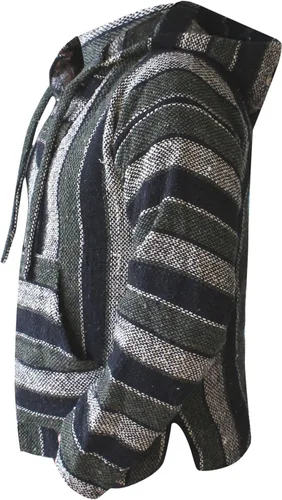 Miniatura 2 de Del Mex Sudadera mexicana estilo baja, poncho tipo sudadera con capucha, diseño de surf, estilo hippie, jerga