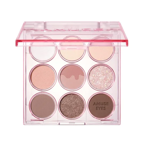 Miniatura 9 de Amuse SEOUL Paleta de colores de ojos (02 COOL ROSE) – tono rosa, sombra de ojos de 9 colores, mezcla suave de brillo mate, tonos mezclables