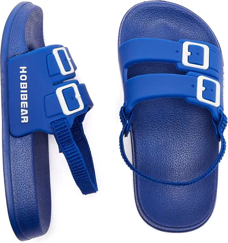 HOBIBEAR Sandalias para niños y niñas, zapatos planos con punta cerrada, zapatos de agua para niños, zapatos de playa de verano (bebéniño pequeño)