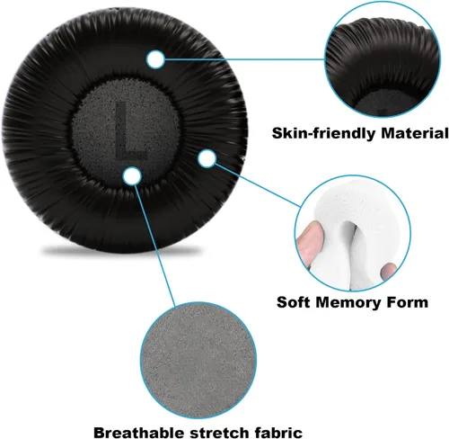Miniatura 7 de Almohadillas de repuesto compatibles con JBL Tune 510BT / 520BT / 570BT / 500BT / 500 / 525BT / Junior 320BT / 320 / JR310BT, Sony WH-CH520