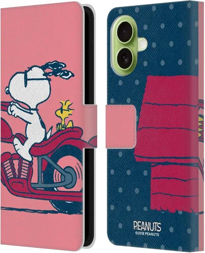 Miniatura 246 de Head Case Designs Funda de piel con licencia oficial de Peanuts Snoopy & Woodstock Balloon Halfs and Laughs para Apple iPhone 7/8/SE 2020 y 2022