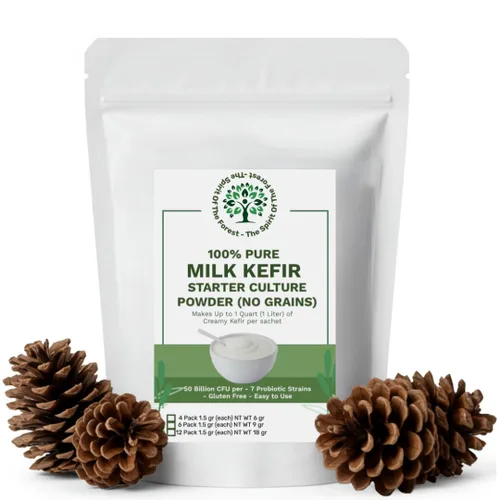 The Spirit of the Forest Leche de Búlgaros Polvo de iniciación de kéfir de leche liofilizada para iniciación de cultivos probióticos para bebidas