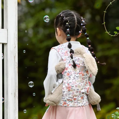 Miniatura 7 de GAGAKU Portabebés para Muñecas para Niñas Pequeñas - Juguete Portador de Animales de Peluche para Niños Pequeños - Flores de Cera Rosa
