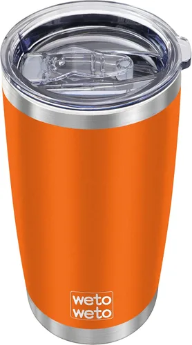 Miniatura 50 de WETOWETO - Vaso de viaje con aislamiento de 20 onzas, de acero inoxidable, con doble pared, a prueba de fugas, taza de café con revestimiento