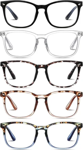 Miniatura 9 de 5 Pack Reading Glasses for Women Men, Blue Light Blocking Computer Readers UV Glare Varios