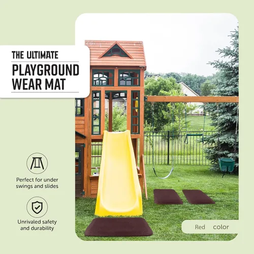 Miniatura 3 de Playsafer Tapete Antidesgaste de Goma de Seguridad para Parques Infantiles para Columpios y Toboganes - 1" de Grosor X 24" de Ancho X 40" de Largo