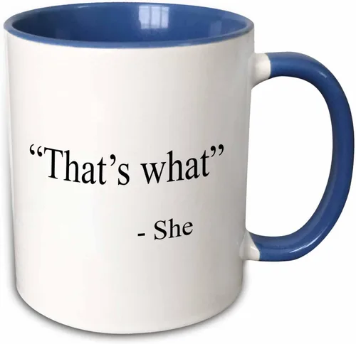 Miniatura 8 de 3dRose Taza negra de dos tonos de 11 oz con texto en inglés "That's What She Said