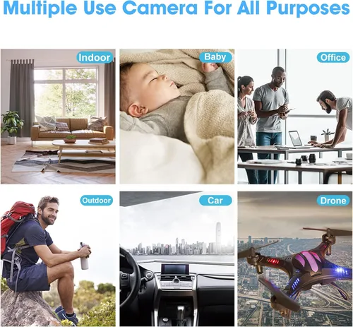 Miniatura 4 de Cámara de niñera pequeña portátil HD 1080P con visión nocturna, mini cámara inalámbrica, cámaras de vigilancia para seguridad del hogar