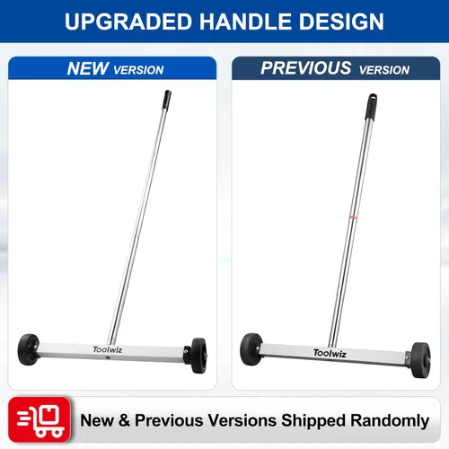 Miniatura 9 de Toolwiz Barredora magnética de 17 pulgadas, herramientas de techo para barredora de césped, herramientas de 8.8 libras con ruedas lisas para limpiar