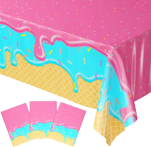 Miniatura 13 de Blue Orchards Fundas de mesa de caramelo (paquete de 3) – 54 x 108 pulgadas XL – Mantel, suministros de fiesta, decoraciones, fiesta de cumpleaños