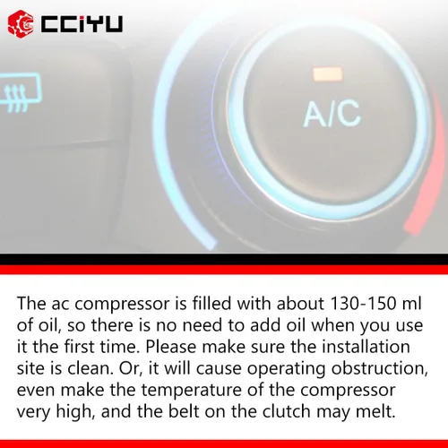 Miniatura 7 de CCIYU Embrague del compresor de CA para el coche 1993-1998 para el embrague del compresor del aire acondicionado de Mercury Villager 3.0L
