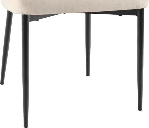 Miniatura 8 de Walker Edison Moderna silla de comedor tapizada con respaldo curvado con tapicería tejida de alto rendimiento y base de acero con recubrimiento