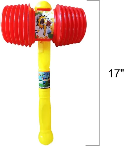 Miniatura 3 de ArtCreativity Martillo chirriante gigante de Navidad para niños, juguete chirriante jumbo de 17 pulgadas, perfecto para payasos, carnavales