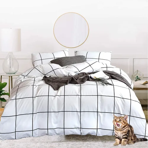 Miniatura 26 de Houseri Juego de Edredón de Terciopelo Azul Twin Azul Claro Esponjoso Juegos de Ropa de Cama Twin Azul Polvoriento Ropa de Cama de Franela Niños