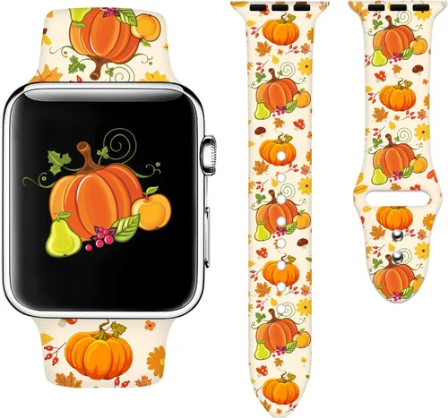 Miniatura 37 de Holidays - Correa de reloj compatible con Apple Watch de 38, 40, 41, 42, 44, 45 y 49 mm para mujeres y hombres, correa deportiva de silicona suave
