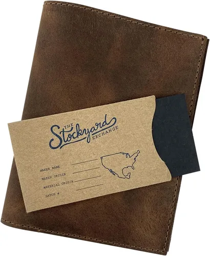 Miniatura 7 de Hide & Drink, Organizador de pasaporte doble de cuero hecho a mano de cuero de grano completo, Bourbon Marrón, Cartera de viaje