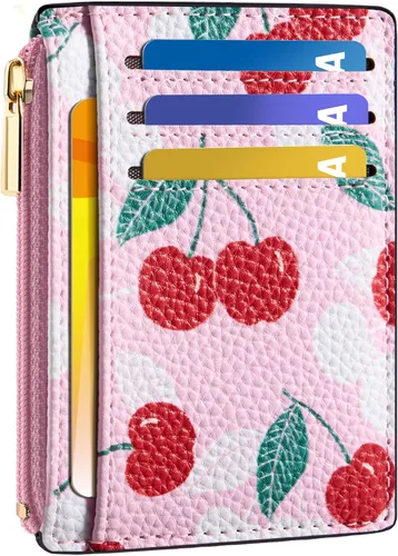 Miniatura 12 de Tipmile Tarjetero compacto para tarjetas de crédito con ventana de identificación para mujer, delgada y minimalista, bolsillo frontal, cartera
