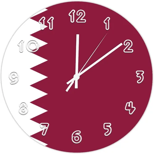 Miniatura 12 de Reloj de pared de República Dominicana – Reloj de pared con bandera de República Dominicana para dormitorio, sala de estar, hogar, oficina, escuela