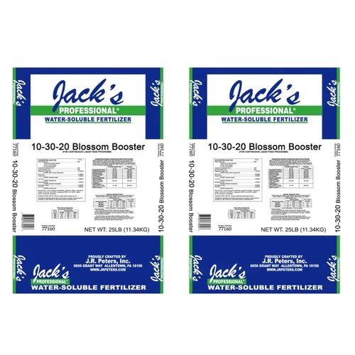 Jack's Professional 10-30-20 Blossom Booster Fertilizante soluble en agua con micronutrientes para aumentar las flores en plantas cultivadas en