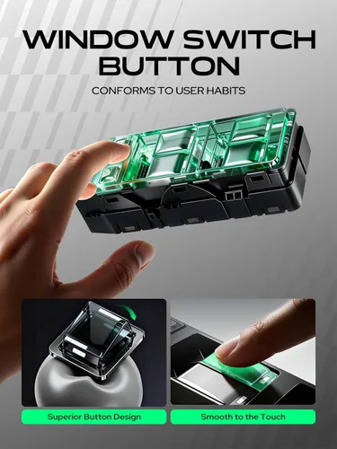 Miniatura 7 de YHTAUTO Interruptor principal de ventana eléctrica de repuesto para Porsche Cayenna 2011-2014, Macan 2015, Panamera 2010-2015, 13 pines