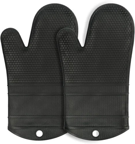 Miniatura 16 de YUTAT Silicone Oven Mitts,Heat Resistant 500F Kitchen Mitts 2PCS,Waterproof Cooking Gloves with Soft Polyester Filling for Kitchen Cooking Baking