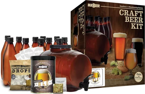 Mr. Beer - Kit de fabricación de cerveza artesanal (2 galones) Juego completo de cerveza casera | Kit de fabricación de cerveza para principiantes
